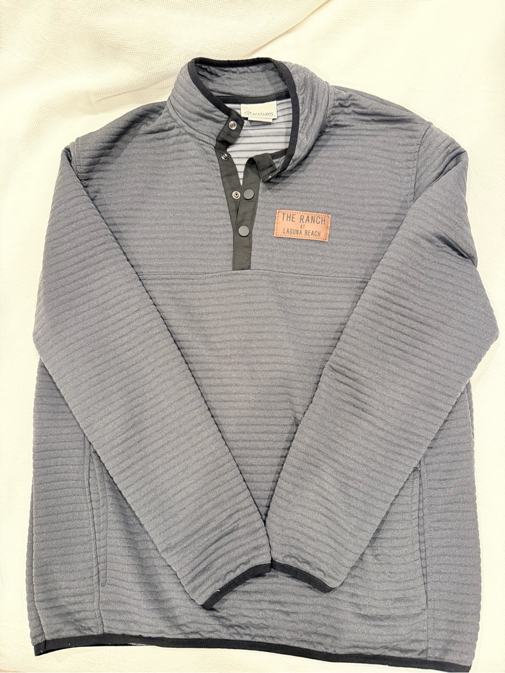 Laguna Beach Artisans Men's Grey Quarter-Snap Pullover Sweater